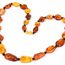 Necklace honey amber mix 61cm