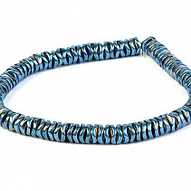 Hematite Button Bracelet (plated light blue)