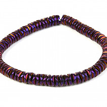 Hematite button bracelet (metallized violet)