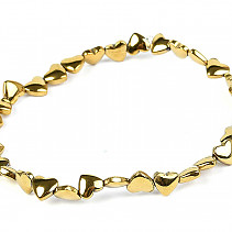 Hematite Heart Bracelet (Gold Plated)
