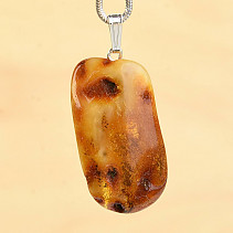Pendant made of amber Ag handle (3,2g)