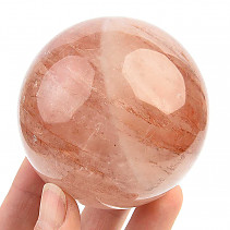 Crystal with hematite ball polished 454g