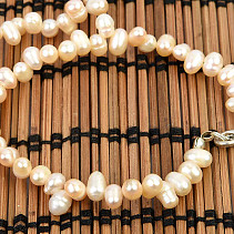 Zigzag apricot pearl bracelet