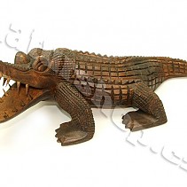 Krokodýl dřevořezba 30cm tmavý