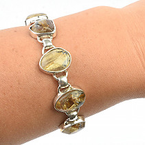 Sagenite bracelet in crystal Ag 925/1000 20.7g