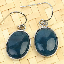 Apatite dangling oval earrings Ag 925/1000