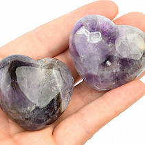 Amethyst heart in the palm