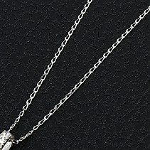 Silver chain Ag 925/1000 + Rh 55cm (approx. 1.5g)
