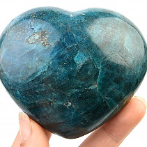 Smooth heart blue apatite (418g)