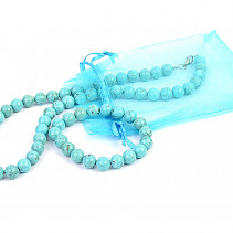 Tyrkenite bracelet + necklace 50cm beads 10mm