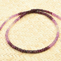 Ruby necklace buttonky cut Ag clasp