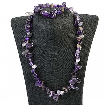 Amethyst gift set - bracelet and necklace