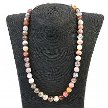 Necklace gray agate beads 10mm (50cm)