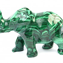 Carving an elephant from malachite 208g