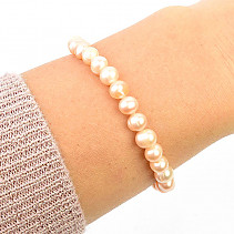 Bracelet apricot pearls balls 6mm