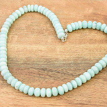 Necklace amazonite buttons Ag fastening (50cm)