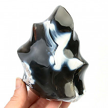Gray agate decorative flame (829g)
