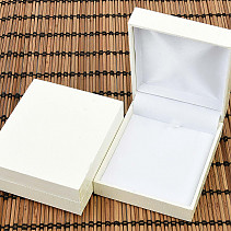 Dárková koženková krabička bílá ( 8 x 7cm)