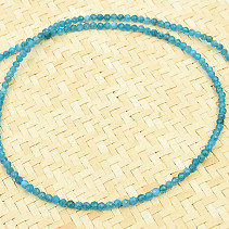 Apatite necklace cut ball 3mm Ag clasp