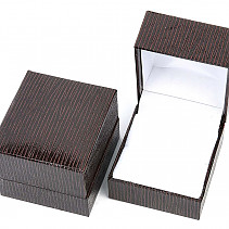 Gift leatherette box brown for a ring 5.3 x 4.6cm