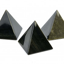 Obsidián stříbrný leštěná pyramida