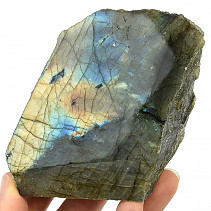 Polished and natural stone labradorite (530g)