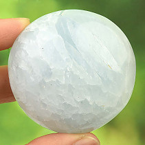 Blue calcite round smooth stone (122g)