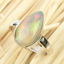 Ethiopian opal ring size 52 Ag 925/1000 (2,6g)