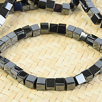 Hematite bracelet large cube