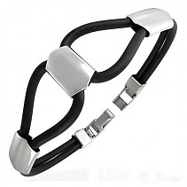 Bracelet rubber and steel Fashion032