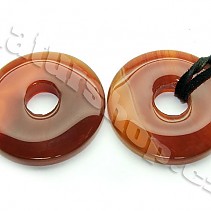 Donut 30 mm Carnelian leather