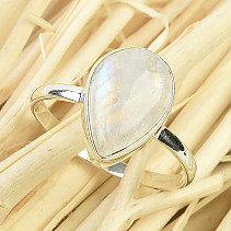 Ring with moonstone drop Ag 925/1000