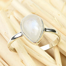 Ring with a moonstone, a smaller drop of Ag 925/1000