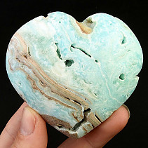 Srdce z modrého aragonitu (Pakistán) 155g