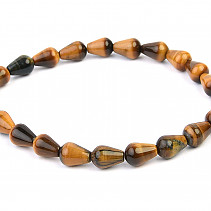 Tiger eye bracelet with smooth drops
