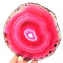 Dyed agate slice 358g