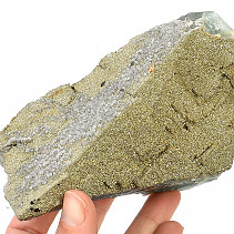 Unikátní fluoritová drúza s pyritem (767g)