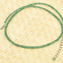 Smaragd broušený náhrdelník Ag zapínání