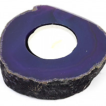 Colored agate candlestick (282g)