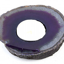 Colored agate candlestick (271g)