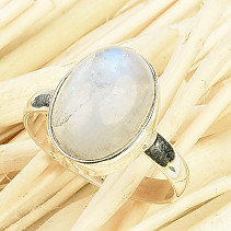 Moonstone oval ring size 57 Ag 925/1000 4.9g