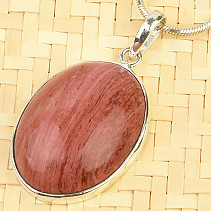 Oval pendant made of jasper Ag 925/1000 (11.3g)