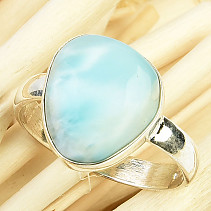 Ring with larimar Ag 925/1000 (3.42g) size 52