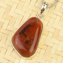 Pendant made of fire agate Ag 925/1000 7.1g