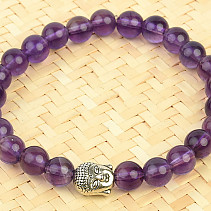 Amethyst Buddha beads bracelet 8mm