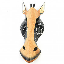 Žirafa maska na zeď sleva