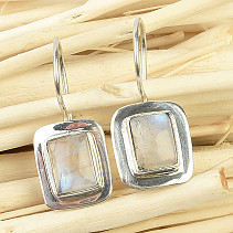 Moonstone rectangle earrings Ag 925/1000