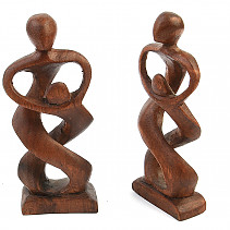 Intertwined pair wood carving 15cm (Indonesia)