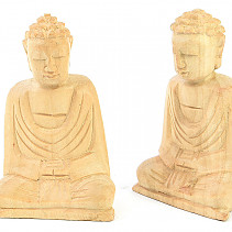 Meditating Buddha wood carving light (Indonesia) 10cm