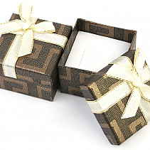 Brown gift box with 5x5cm ribbon